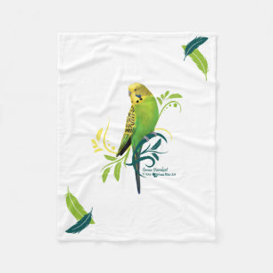Green Parakeet Fleece Deken