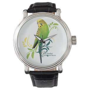 Green Parakeet Horloge