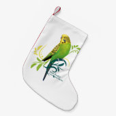 Green Parakeet Kleine Kerstsok (Voorkant (Hangend))