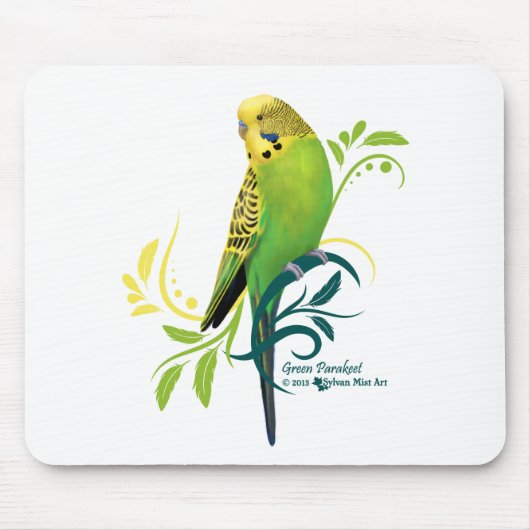 Green Parakeet Muismat (Voorkant)