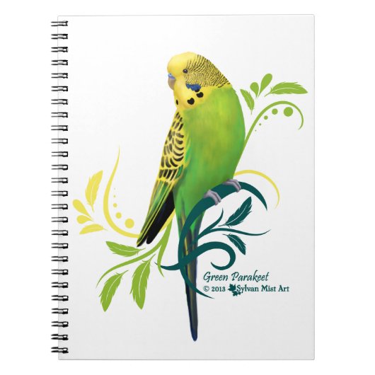Green Parakeet Notitieboek (Voorkant)
