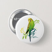 Green Parakeet Ronde Button 5,7 Cm (Voorkant /achterkant)
