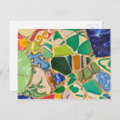 Green Parc Guell Tegels in Barcelona Spanje Briefkaart (Voorkant / Achterkant)