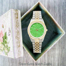 Green Pareltjes Watch Horloge