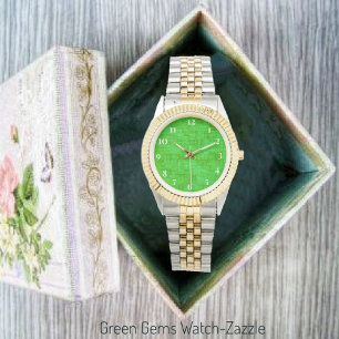 Green Pareltjes Watch Horloge