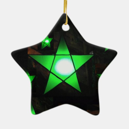 Green Parol Keramisch Ornament (Achterkant)