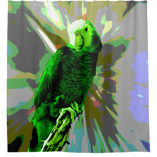 Green Parrot 6537 Douchegordijn (Voorkant)