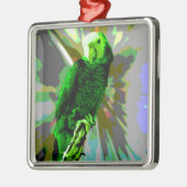 Green Parrot 6537 Metalen Ornament (Links)