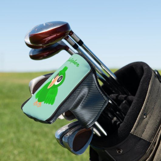 Green Parrot Design Golfheadcover (Insitu)