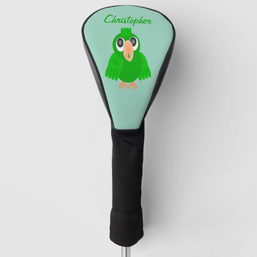Green Parrot Design Golfheadcover (Voorkant)