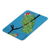 green parrot foto magnet magneet (Linkerzijde)