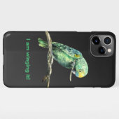 Green parrot iPhone case Hoesje (Achterkant horizontaal)