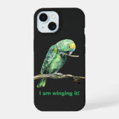 Green parrot iPhone case iPhone 15 Case (Achterkant)