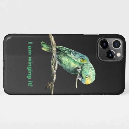 Green parrot iPhone case iPhone Hoesje (Achterkant horizontaal)