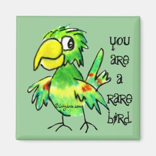 Green Parrot Magnet (Voorkant)