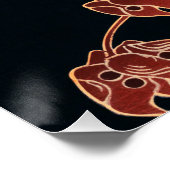 Green Parrot op de Tak Perfect Poster (Hoek)