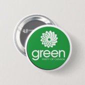 Green Party of Canada Logo Ronde Button 5,7 Cm (Voorkant /achterkant)