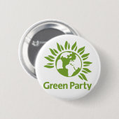 Green Party Pin Ronde Button 5,7 Cm (Voorkant /achterkant)