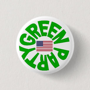 Green Party USA Ronde Button 3,2 Cm