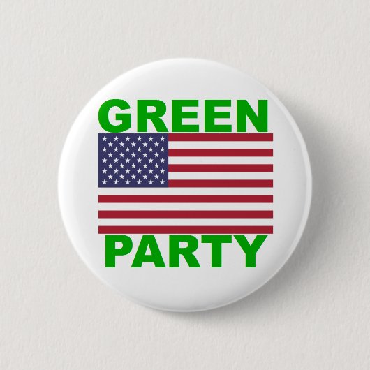 Green Party USA Ronde Button 5,7 Cm (Voorkant)