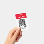 Green Pass Vaccinatie Certificaat PVC Rood Badge (Handheld)