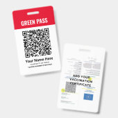Green Pass Vaccinatie Certificaat PVC Rood Badge (Voor- en achterkant)