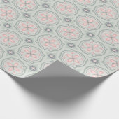 Green Pastel Floral Tiles Cadeaupapier (Hoek)