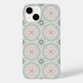 Green Pastel Floral Tiles Case-Mate iPhone Case (Achterkant)