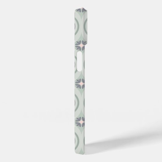 Green Pastel Floral Tiles Case-Mate iPhone Case (Achterkant / Rechts)