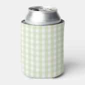 Green Pastel Gingham Pattern Grandmillenial  Blikjeskoeler (Blikje Voorkant)