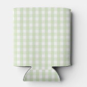 Green Pastel Gingham Pattern Grandmillenial  Blikjeskoeler (Achterkant)