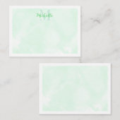 Green Pastel Watercolor All Occasion Monogram Notitiekaartje (Voorkant / Achterkant)