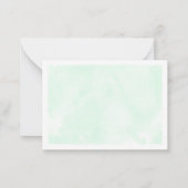 Green Pastel Watercolor Blank All Occasion Notitiekaartje (Achterkant)