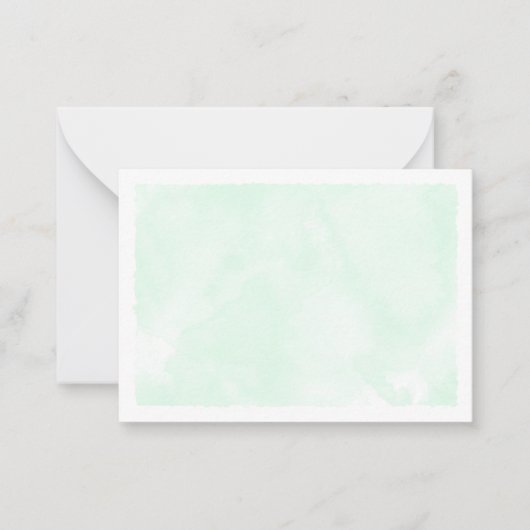 Green Pastel Watercolor Blank All Occasion Notitiekaartje (Voorkant)