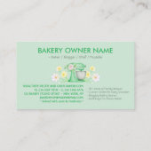Green Pastry Cake Bakery Bloemen Visitekaartje (Achterkant)