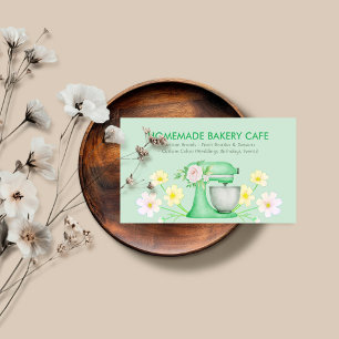 Green Pastry Cake Bakery Bloemen Visitekaartje