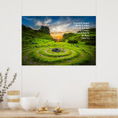 "Green Pastures", psalm 23:1-2 geanoïniseerd profe Poster (Keuken)