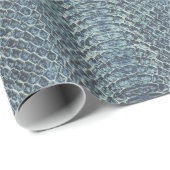 Green Patina Viper Snakeskin Cadeaupapier (Rol Hoek)