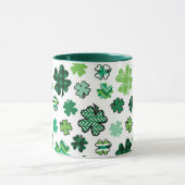 Green Pattern Shamrocks Iers Mok (Midden)