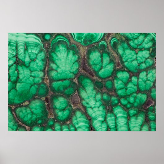 Green Patterned Malachite Poster (Voorkant)