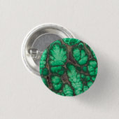 Green Patterned Malachite Ronde Button 3,2 Cm (Voorkant /achterkant)