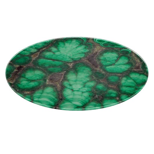 Green Patterned Malachite Snijplank (Hoek)