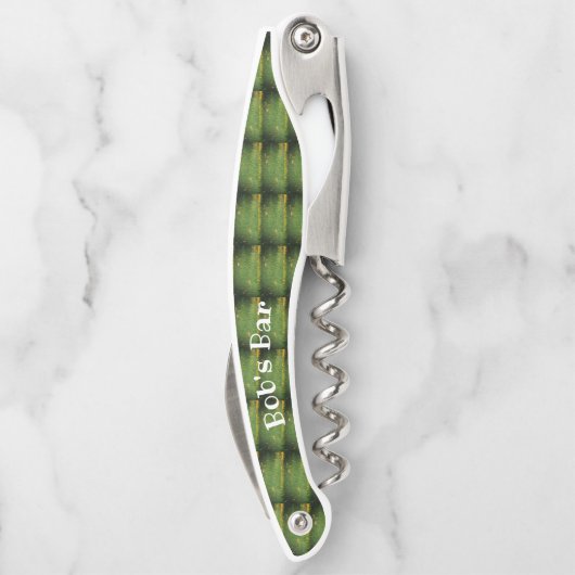 Green Patterned Waiter's Kurkentrekker (Achterkant)