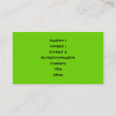 Green Paw Heart Pet Visitekaartjes (Achterkant)