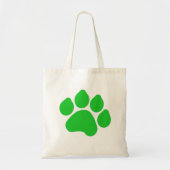 Green Paw Print Bag Tote Bag (Voorkant)
