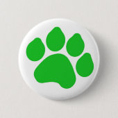 Green Paw Print Button (Voorkant)