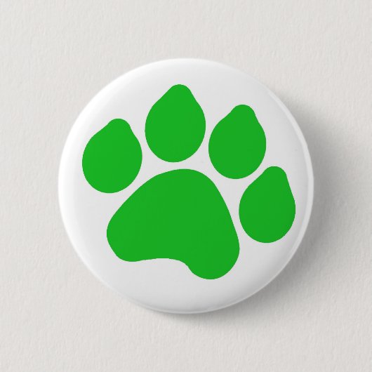 Green Paw Print Button (Voorkant)