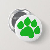 Green Paw Print Button (Voorkant /achterkant)