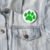 Green Paw Print Button (In situ)