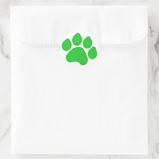 Green Paw Print Sticker (Tas)